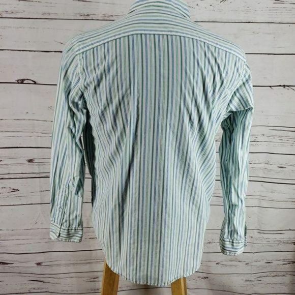 American Eagle Men's Striped Button Down Shirt Size Medium - Picture 5 of 6